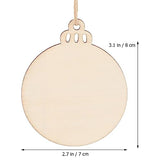 ABOOFAN Wooden Christmas Ornaments 30pcs Unfinished Wood Slices Blank Round Wood Discs Slices Xmas Tree Star Cutouts with Holes Xmas Hanging ABOOFAN