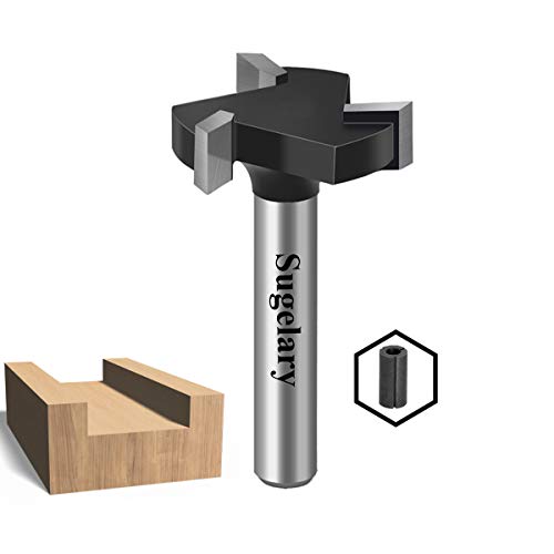 CNC Spoilboard Surfacing Router Bit, 1/4 inch Shank Carbide Tipped Surface Planing Bottom Cleaning Cutter Slab Flattening Router Bit, Wood Milling - WoodArtSupply