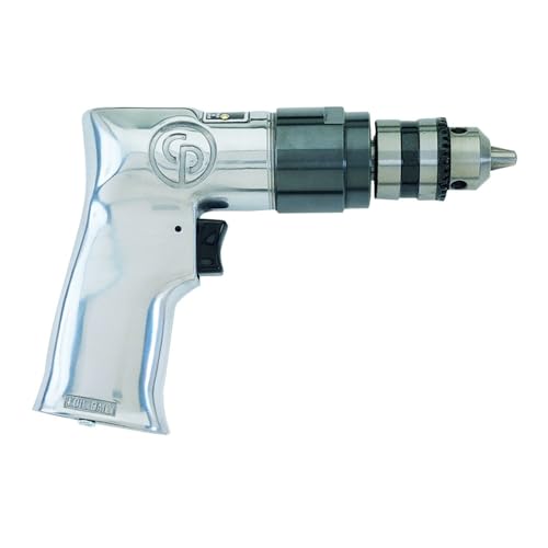 Chicago Pneumatic CP785 - Air Power Drill, Power Tools & Home Improvement, 3/8 Inch (10 mm), Keyed Chuck, Aluminum Housing, Pistol Handle, 0.5 HP / - WoodArtSupply