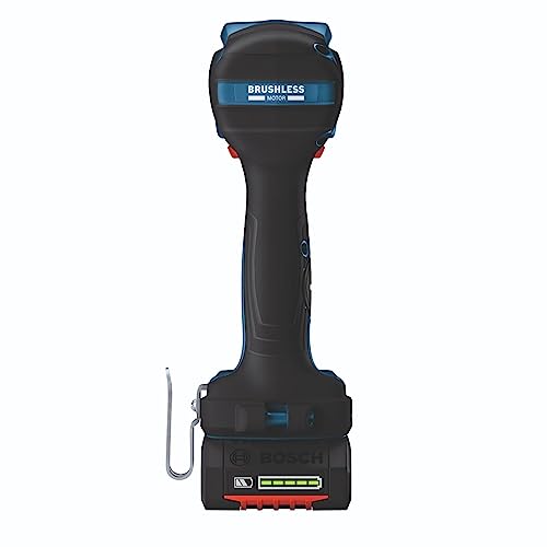 BOSCH GDS18V-330CB25 18V Brushless Connected-Ready 1/2 In. Mid-Torque Impact Wrench Kit with Friction Ring and Thru-Hole and (2) CORE18V® 4 Ah - WoodArtSupply