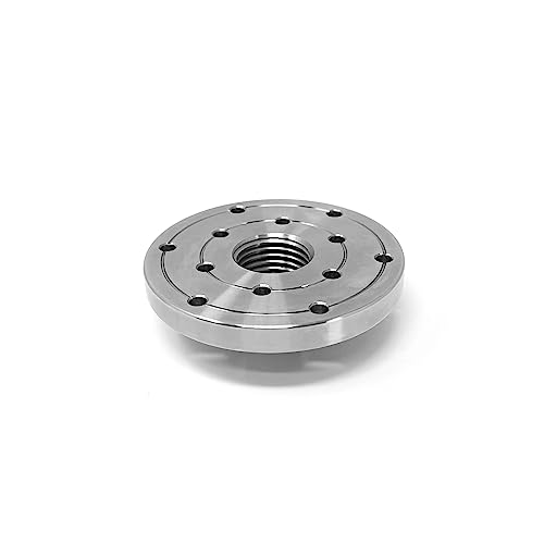 RGWOOD M5107 4" Steel Wood Lathe Face Plate (12 hole) 1-1/4" x 8tpi Threaded, with 2 locking set screws RGWOOD