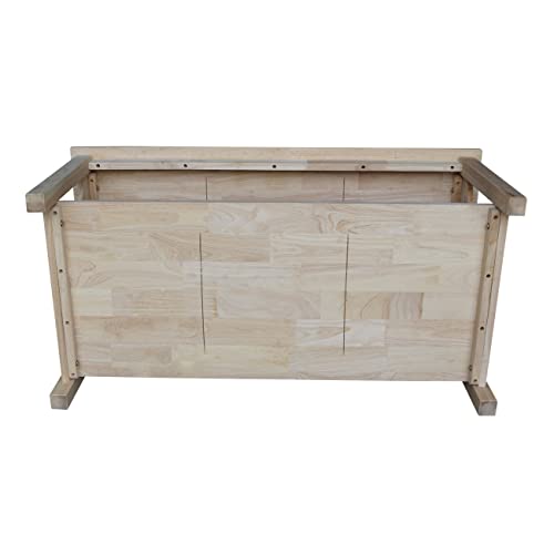 International Concepts Hampton Coffee Table, Unfinished - WoodArtSupply