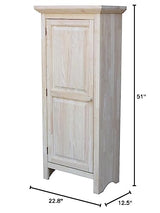 IC International Concepts Single Jelly Cabinet, 51-Inch, Unfinished IC International Concepts