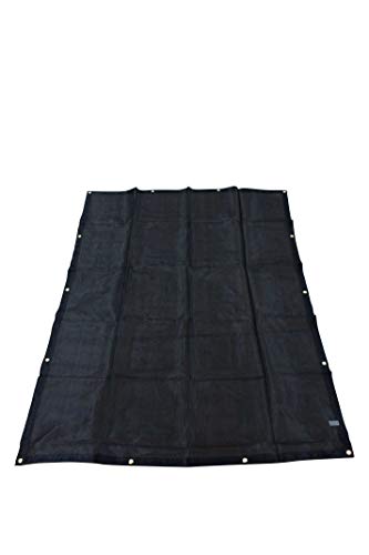 Mytee Products 12'x20' Black 70% Shade Mesh Tarp for Outdoor w/Grommets - 6 Oz Extra Durable Heavy Duty Mesh Tarps for Dump Truck, Rolloff Trucks - - WoodArtSupply