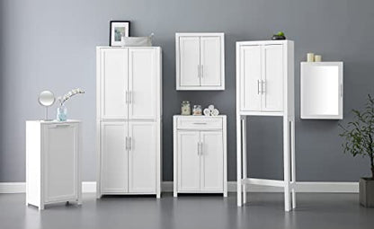 Crosley Furniture Savannah Bathroom Wall Cabinet, White
