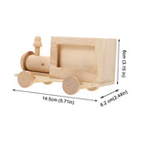 Tofficu 2pcs DIY Train Pen Holder Mini Unfinished Wooden Train Unfinished Wood Dolls DIY Wood Ornaments Small Unfinished Wood Basket Kids Painting Tofficu