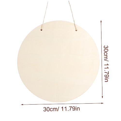 Operitacx 2 Sets DIY Door Hanging Sign Unfinished Wood Sign Unfinished Wood Crafts Blanks Decorative Wood Plaque DIY Crafts Blank Sign Unfinished Operitacx