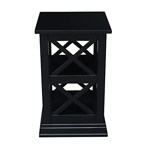 IC International Concepts International Concepts Hampton Accent Shelves Table, Black - WoodArtSupply