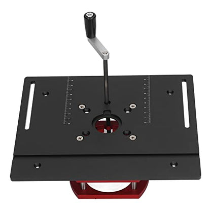 Alvinlite Router Lift Kit Manual Lifting Router Lift System Kit Router Table Saw Insert Base Plate for Router Plates and Lift Systems(Black) - WoodArtSupply