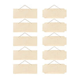 Kisangel 10Pcs Hanging Wooden Sign Blank Wood Plaque Blank Wood Sign Crafts Blank Wooden Writing DIY Sign Unfinished Wood Plaque Unfinished Wood Sign Kisangel