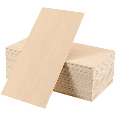 MUKCHAP 80 PCS Craft Wood Sheet, 1/16 x 4 x 8 Inch Thin Wood Sheets, Unfinished Plywood Wood Sheets for DIY Models, Ornaments
