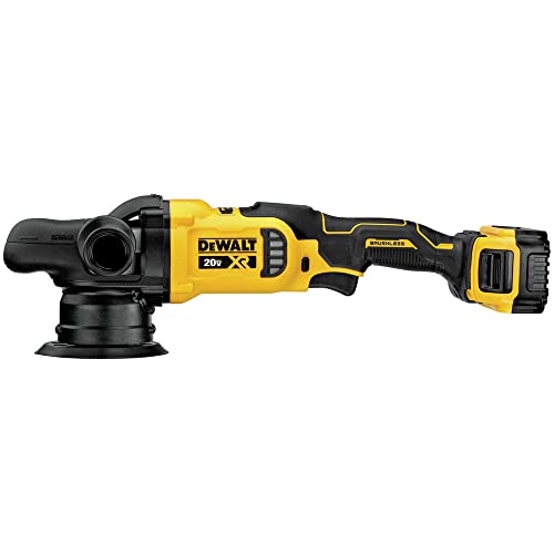 DEWALT 20V MAX* XR Cordless Polisher Kit, Variable-Speed, Random Orbit, 5-Inch (DCM848P2) DEWALT