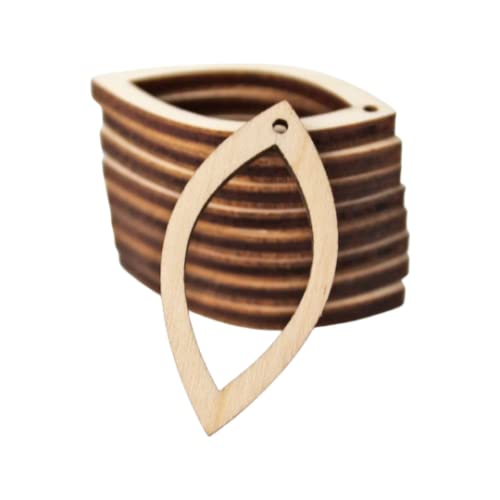ALL SIZES BULK (12pc to 100pc) Unfinished Wood Wooden Hollow Oval Frame Laser Cutout Dangle Earring Jewelry Blanks Charms Ornaments Shape Crafts Made Texan Wood Crafts
