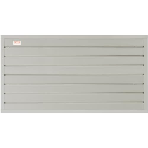 VEVOR Slatwall Panels, 4 ft x 1 ft Gray Garage Wall Panels 12"H x 48"L (Set of 2 Panels), Heavy Duty Garage Wall Organizer Panels Display for Retail VEVOR