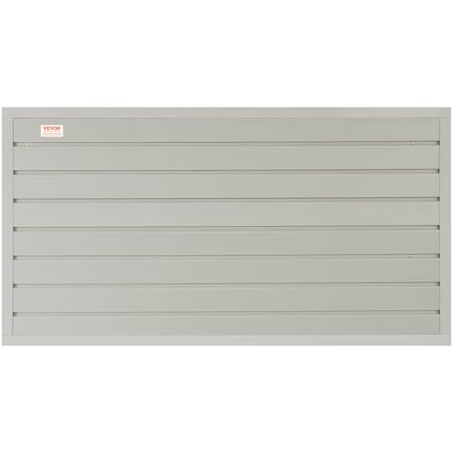VEVOR Slatwall Panels, 4 ft x 1 ft Gray Garage Wall Panels 12"H x 48"L (Set of 2 Panels), Heavy Duty Garage Wall Organizer Panels Display for Retail