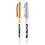 6Pc Gold Silver Epoxy Resin Drawing Pen Gold Leafing Point Pen Marker Acrylic Paint Highlights Metallic Permanent Marker Silicone Molds epoxy resin W-LOVE