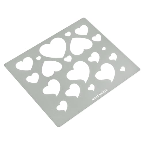 Aleks Melnyk #203 Metal Stencil for Jewelry, Shape Earring Heart Cutouts Stencil, Lapidary Template for Cabochons, Jewelry Making Templates, - WoodArtSupply