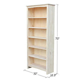 International Concepts Bookcase, 72-Inch, Unfinished IC International Concepts