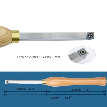 CDBP Woodturning Carbide Lathe Tool Mini Size Rougher Square Tip Chisel for Wood Hobbyist or DIY or Carpenter. - WoodArtSupply