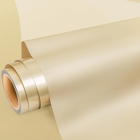 GIRAFVINYL Champagne Gold Heat Transfer Vinyl for cricut 12'' x5 FT Champagne Gold HTV Iron on Vinyl for T-Shirts, Hats, Clothing,Compatible with GIRAFVINYL