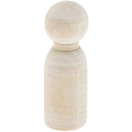 Wood Peg Dolls, Peg Doll Kit (1.77 in, 50-Pack) Bright Creations