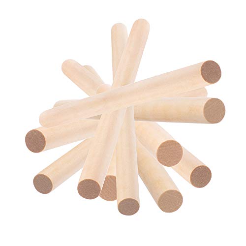 Paracord Planet Wooden Dowel Rods – Unfinished Natural Wood Sticks (2 Pack, 7 7/8 Inch) Paracord Planet