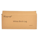 6 Pack Large Birch Logs for Fireplace Unfinished Wood Crafts DIY Home Decorative Burning(Logs:2.4"-3.1" Dia. x 16" Long) Kingcraft