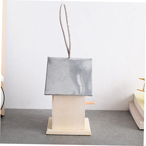 BESPORTBLE Outdoor Bird House Hanging Birdhouse Hummingbird Nest Unfinished Wood Birdhouse Bird Nest Desktop Ornament Birdhouse to Paint Bird Hut BESPORTBLE