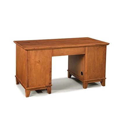 Home Styles Arts and Crafts Cottage Oak Double Pedestal Desk by Home Styles - WoodArtSupply