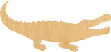 3 Pcs Alligator Supply 3" Wooden Shape Ornaments Unique Unpainted Smooth Surface Unfinished Laser Cutout Wood Sheets Boards for Crafts 1/8 Inch Thick WoodArtSupply