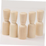 VILLCASE 10pcs Doodle Wooden Man Wooden People Pegs Wood Doll Bodies Woman Peg Doll Supplies Unfinished Peg Bodies Craft Peg Doll Hand-Painted Wooden VILLCASE