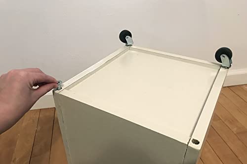 Shepherd Hardware 9557 1-1/4-Inch Plastic Stem Casters, 4-Pack , Black Shepherd Hardware