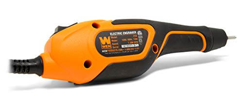 WEN 21D Variable-Depth Carbide-Tipped Engraver for Wood and Metal , Lightweight, Variable Speed, Compact, Orange - WoodArtSupply