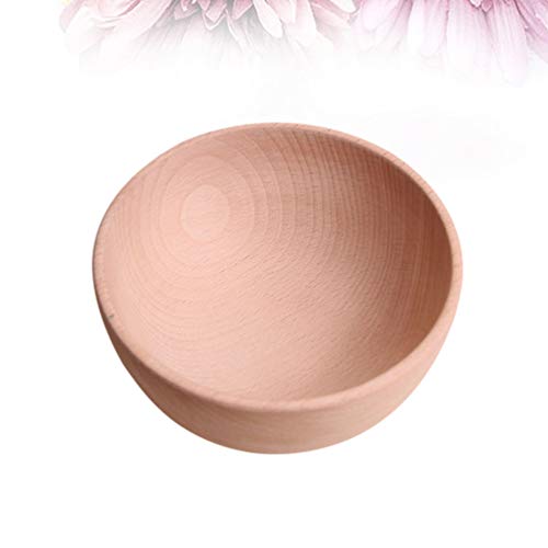 SUPVOX 2PCS Unfinished Wood Bowl Beech Bowl Wooden Bowl Soup Bowl Jewelry Holder Ready to Paint Craft Supplies - WoodArtSupply