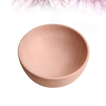 SUPVOX 2PCS Unfinished Wood Bowl Beech Bowl Wooden Bowl Soup Bowl Jewelry Holder Ready to Paint Craft Supplies - WoodArtSupply