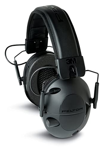 Peltor Sport Tactical 100 Electronic Hearing Protector, Ear Protection, NRR 22 dB, Ideal for the Range, Shooting and Hunting, TAC100-OTH, Black, One Peltor Sport