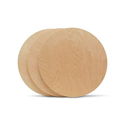 Wood Circles 12 inch 1/2 inch Thick, Unfinished Birch Plaques, Pack of 5 Wooden Circles for Crafts and Blank Sign Rounds, by Woodpeckers - WoodArtSupply