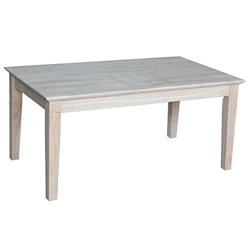 International Concepts Tall Shaker Coffee Table, Unfinished - WoodArtSupply