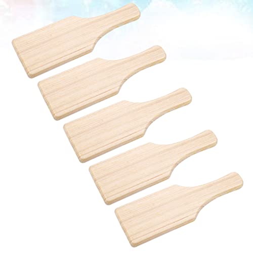 COHEALI Wooden Paddle Sorority 5PCS Unfinished Wood Wooden Pledge Paddle Wooden Paddle Board Blank Wooden Paddles Paddle Wood Board Butter Paddles COHEALI
