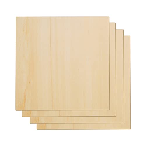 OUYZGIA 10 Pcs Plywood Basswood Sheets 11”x11”x1/8” 3mm Plywood Board for  Laser Cutting Engraving Crafts, Unfinished Wood Sheets for DIY Painting