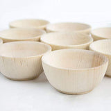 Chica and Jo Set of 50 Small Unfinished Wooden Bowls - Pinch Bowls, Condiment Cups, Salt Cellars (50) Chica and Jo
