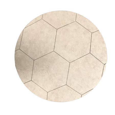 Unpainted Wooden Soccer Ball Sports Wall Craft Wood Cutout, Paintable Unfinished Shape, Door Hanger 18'' Generic