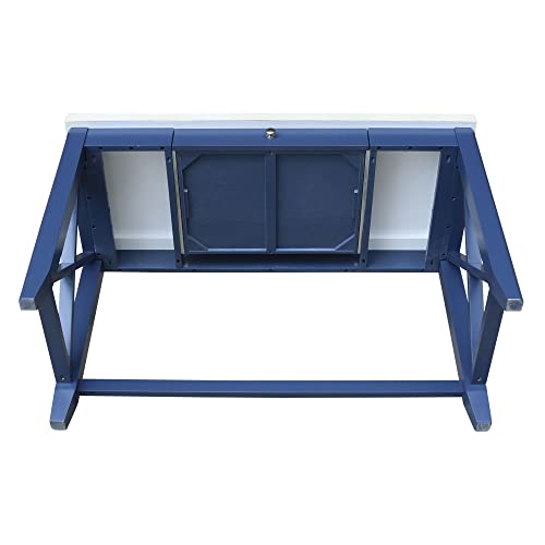 IC International Concepts Hampton Desk, Standard, Blue/Chalk IC International Concepts