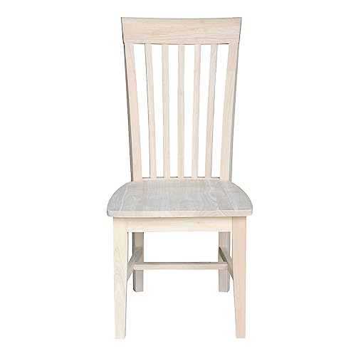 International Concepts C-465 Pair of Tall Mission Chairs, Wood, Unfinished IC International Concepts