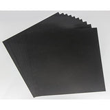 Opaque Black Plastic Sheets, 7.5mil (.0075") 12” X 12” Craft Plastic Film, PET Stencil Material, Glossy and Flexible Plastic Sheet for Crafts, neglex