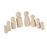 20pcs Wood People for Crafts DIY Painting Dolls Nativity Toys for Kids Family peg Unfinished Wood Ornaments Puppets for Kids Dolls for DIY peg Dolls SEWOART
