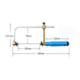 Coping Saw Heavy Duty Metal Woodworking Hand Saw Fast Cutting Non-slip Hacksaw,8 Pieces Scroll Saw Blades with Spiral Teeth, For Woodworking Jewelry WoodArtSupply