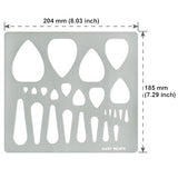 Aleks Melnyk #205 Metal Stencil for Jewelry, Shape Earring Teardrops Cutouts Stencil, Lapidary Template for Cabochons, Tear Drop, Jewelry making - WoodArtSupply
