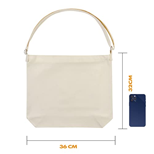 Draw blank off-white Women's blank large Size Canvas Crossbody Tote Handbags Shoulder Bag Hobo Casual Tote Diy/gifts/aesthetic/personalized Draw blank