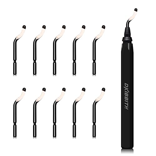 Deburring Tool Set 11 Pieces of High Speed Steel Rotary Burr Removal Blades, Ideal for Deburring Tool,1 Black Handle DKIBBITH